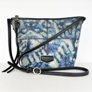 Aimee Kestenberg Leather Multi Blue Crossbody Bag Purse